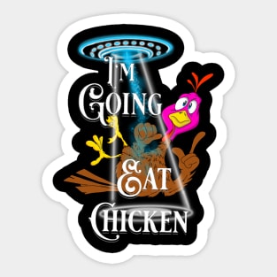 Alien Turkey UFO Selfie / Turkey Run Sticker